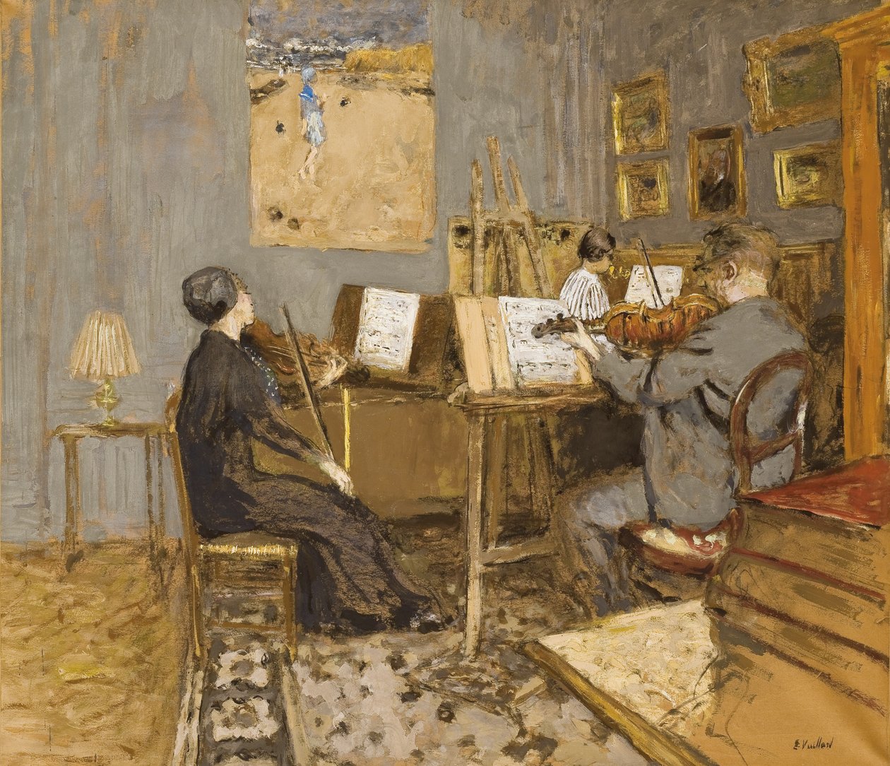 Reggeli koncert, Place Ventimiglia; A reggeli koncert, Ventimiglia hely, 1937-1938 alkotó: Edouard Vuillard