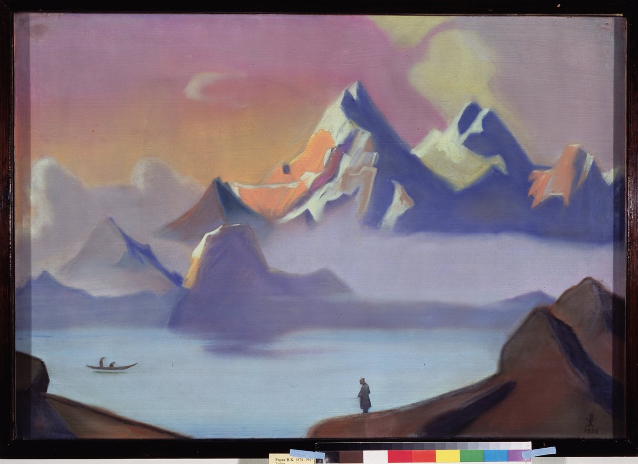 Tibet. Nicholas Roerich (1874-1947) alkotása, tempera, vászon alkotó: Nicholas Roerich