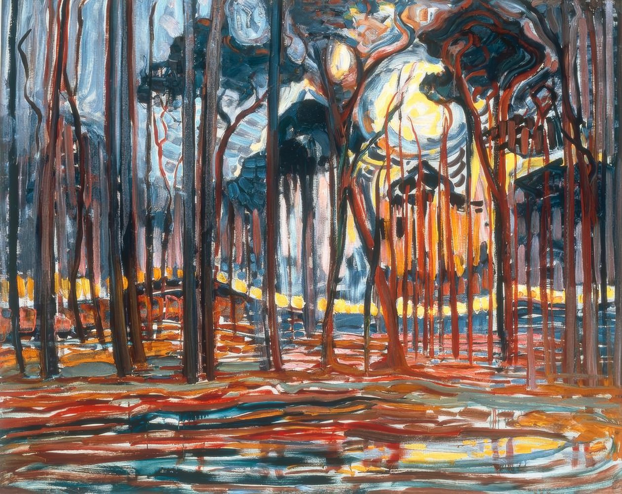 Erdő Oele közelében alkotó: Piet Mondrian