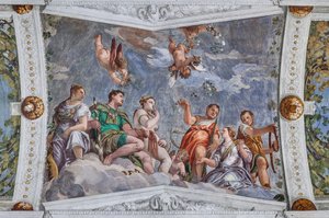 A szerelem udvara, a házastársi szerelem szobája alkotó: Veronese
