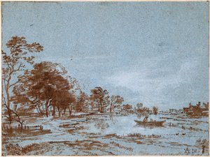 Folyami táj holdfényben alkotó: Aert van der Neer