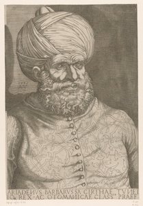 Khair ad-Din Barbarossa admirális portréja alkotó: Agostino Veneziano