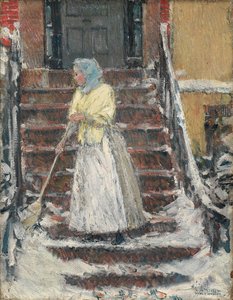 Seprő hó, 1890-es évek. alkotó: Childe Hassam