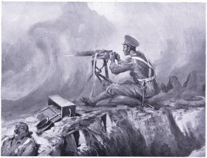 Lynn közlegény gázmérgezésben haldoklik, gépfegyvert szolgál ki, és lever egy német támadást. Ypres 1915. április