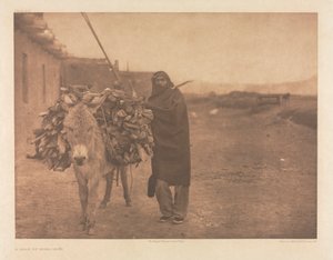 XVII. portfólió, 608. tábla: Egy rakomány üzemanyag - Zuñi alkotó: Edward S. Curtis