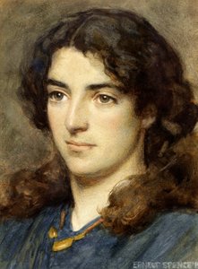 Egy lány feje, 1910 (wc papíron)