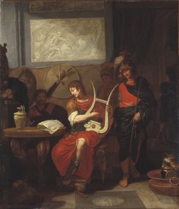 Achilles játszik lírát Patroclus előtt – Achilles játszik lírát Patroclus előtt, írta: Lairesse, Gerard, de (1640-1711). olajfestmény