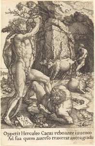 Herkules megöli Cakuszt, 1550. alkotó: Heinrich Aldegrever