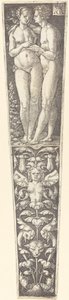 Dísz meztelen párral, 1532. alkotó: Heinrich Aldegrever