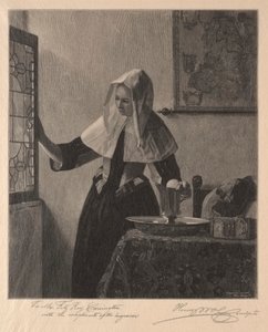 Fiatal nő az ablakban, 1907. alkotó: Henry Wolf