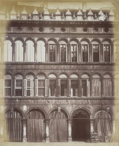 Egy velencei épület homlokzata, 1865 körül alkotó: Italian Photographer
