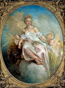 Az évszakok nyári allegóriája, egy fiatal nő, aki sarlót tart a kezében. Jean Antoine Watteau (1684-1721) festménye, 18. századi Washington. Nemzeti Művészeti Galéria alkotó: Jean Antoine Watteau