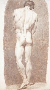 Tanulmány egy férfi aktról, hátulról nézve, 1774