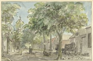 Falusi utca a Lage Vuursche-ban