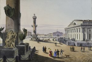 Tőzsde és Admiralitás Szentpéterváron, 19. század első fele.