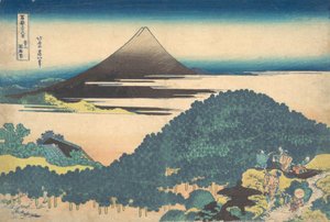 Cushion Pine Aoyama Aoyama enza no matsu, a Thirty-six Views of ... sorozatból, kb. 1830-32. alkotó: Katsushika Hokusai