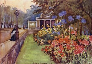 Őszi ágyak, Hyde Park (színes litho) alkotó: Lady Victoria Marjorie Harriet Manners