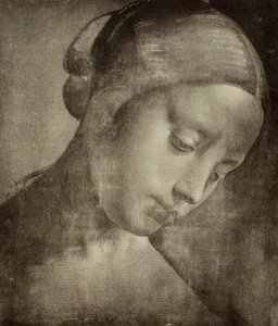 Nőies fej, Leonardo da Vinci rajza. Rajzok és nyomatok kabinetje, Uffizi Galéria, Firenze alkotó: Leonardo da Vinci