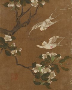 Tíz kép madárról és virágról (színes selyemen) alkotó: Ming Dynasty Chinese School