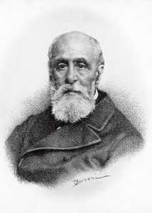Giovanni Ruffini (1807-1881) olasz költő és hazafi portréja, litográfia Odoardo Borrani (1833-1905) rajza alapján