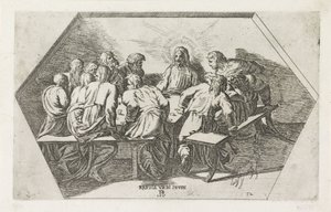Utolsó vacsora Festmények Raphael loggiájában (sorozat címe) alkotó: Orazio Borgianni
