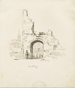 Dudley-kastély – The Keep: ceruzavázlat, nd [XIX. század] (rajz)
