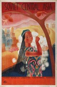 Az Intourist cég szovjet közép-ázsiai plakátja, 1934
