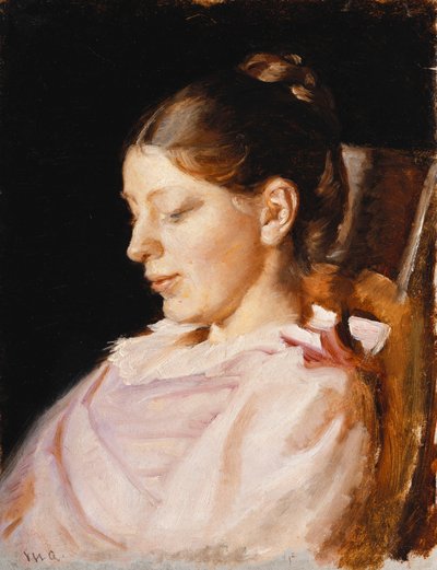 Anna Ancher, a művész feleségének portréja, alkotó: Michael Peter Ancher