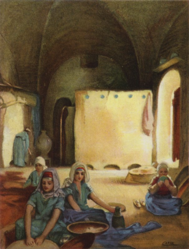 Parasztotthon Siloamban (színes litó) alkotó: Henry Andrew Harper